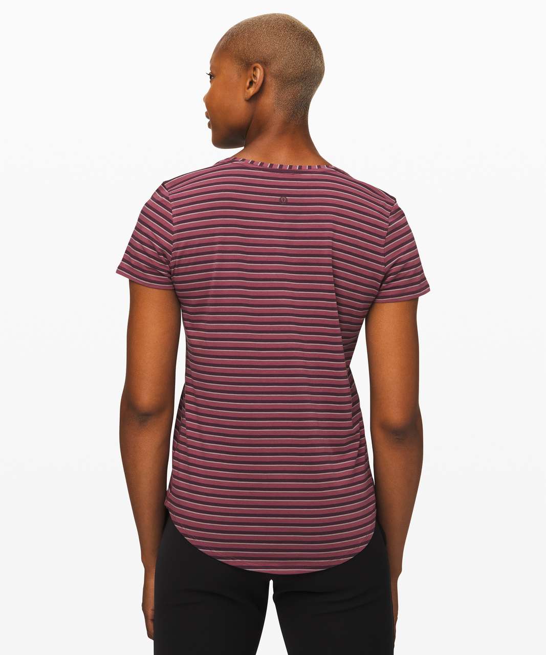 Lululemon Love Tee V - Step Stripe Plumful Arctic Plum