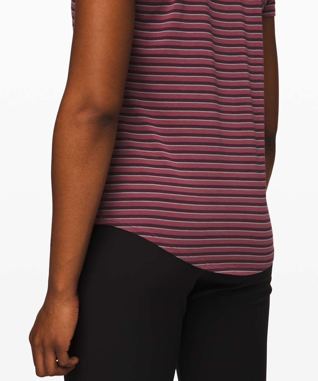 Lululemon Love Tee V - Step Stripe Plumful Arctic Plum