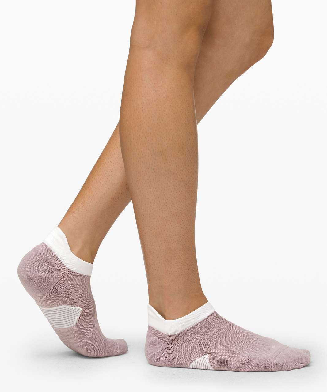 Lululemon Speed Sock *Silver - Smoky Blush / White