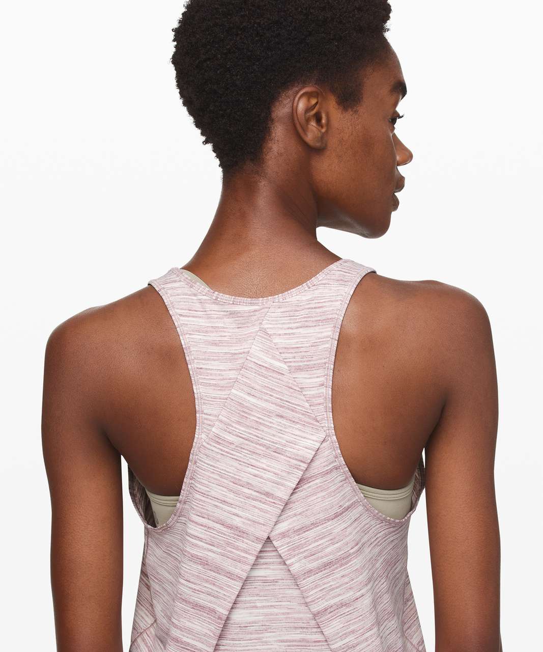 Lululemon Essential Tank Pleated *Seriously Light Luon - Space Dye Camo Misty Mauve Neutral Blush