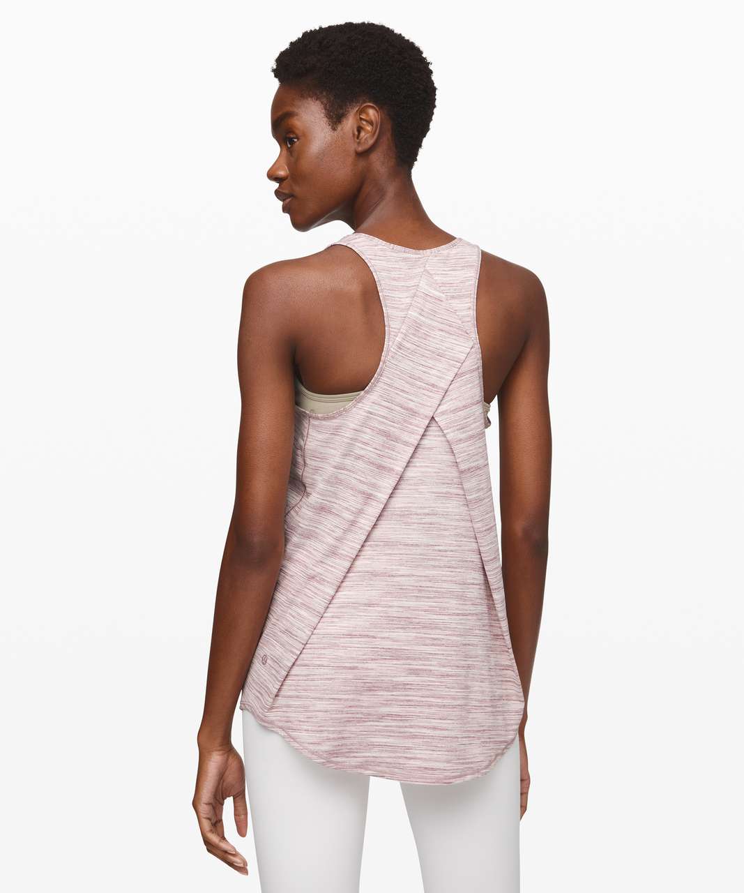Enhanced Crossover Pleated Tank Top (With Padding) - AIR SPACE