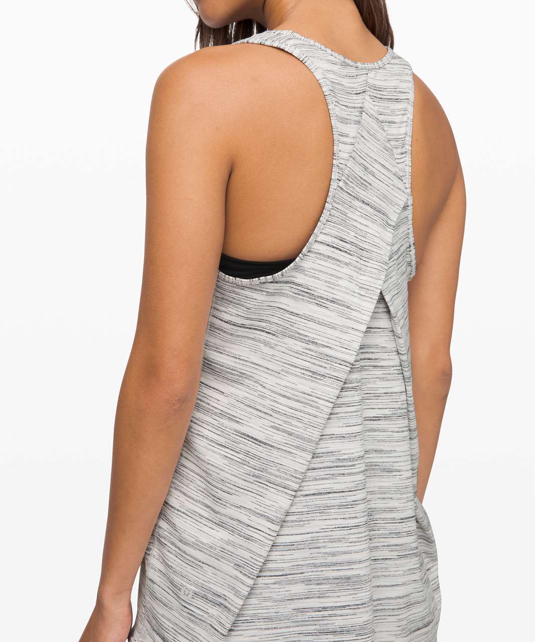 Lululemon Essential Tank Pleated *Seriously Light Luon - Space Dye Camo White Silver Spoon