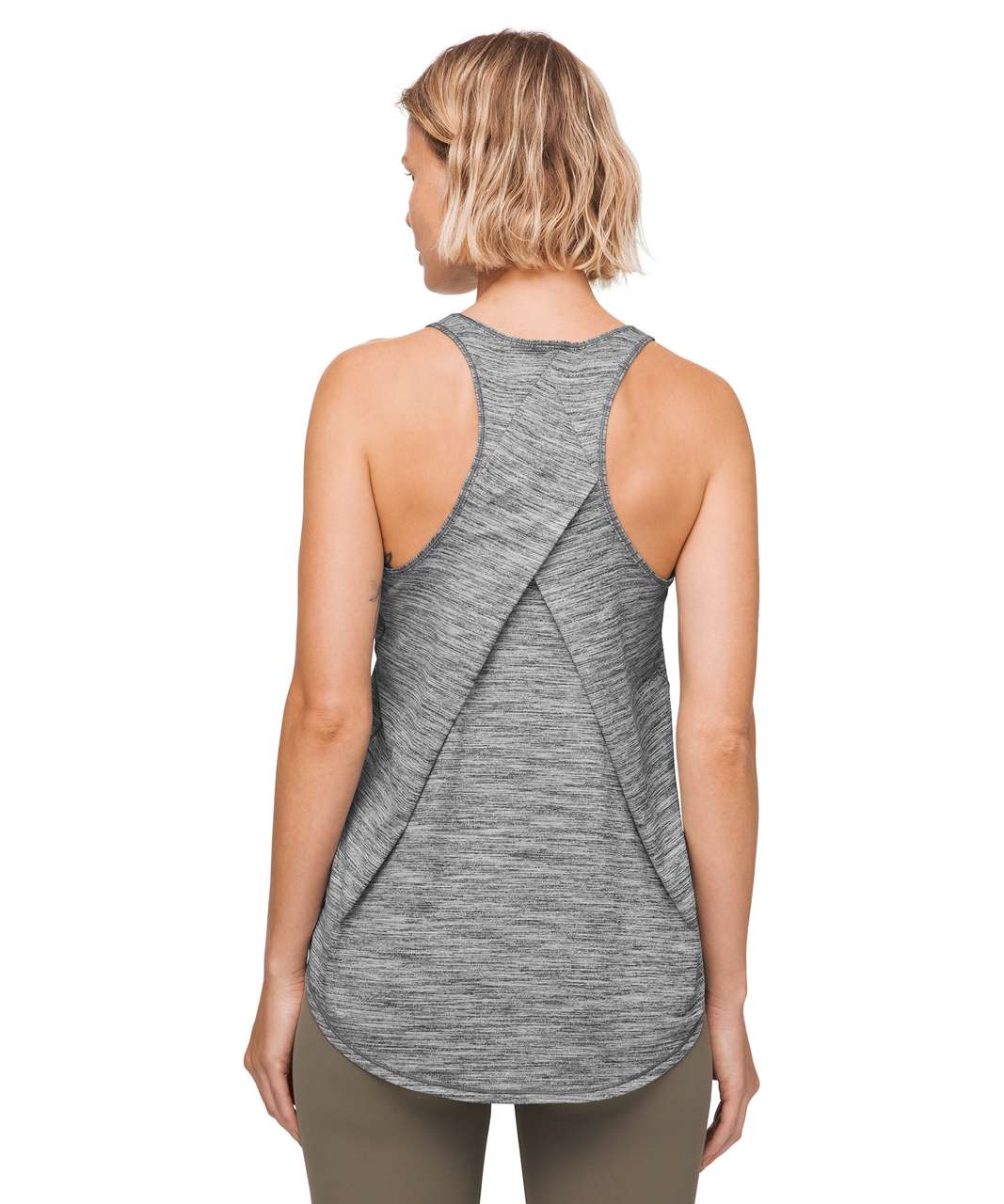 Lululemon Essential Tank Pleated *Seriously Light Luon - Space Dye Camo  Seal Grey Deep Coal - lulu fanatics