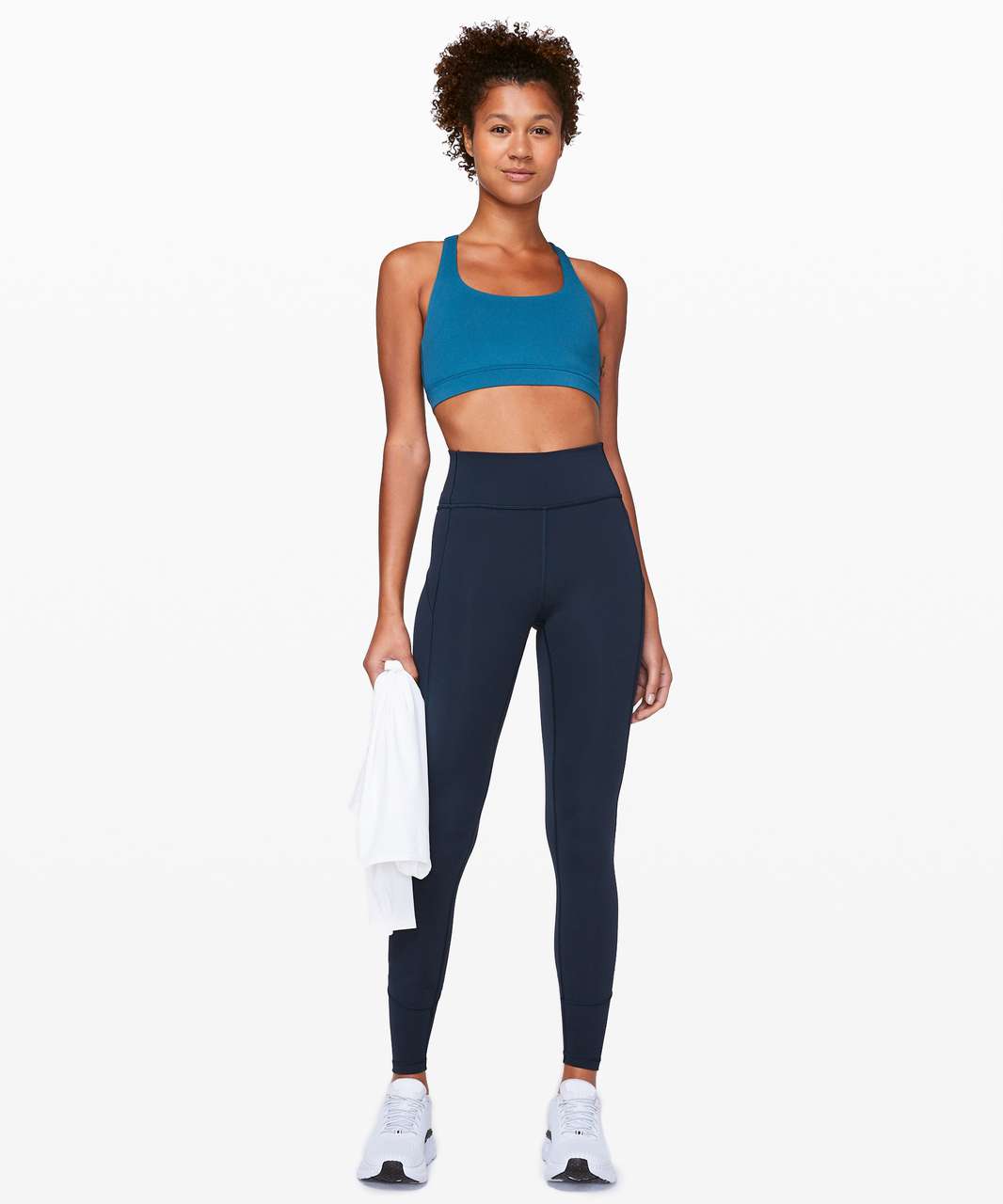 Lululemon Logo Waistband Everlux Training Crop 15 - Black - lulu fanatics