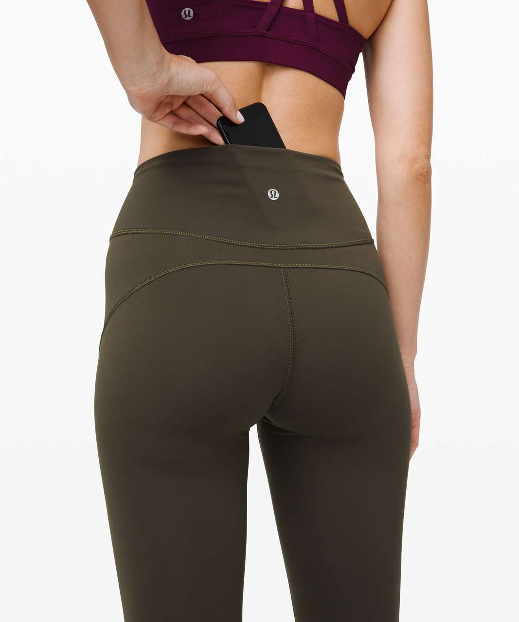 Lululemon In Movement Tight 28" *Everlux - Dark Olive