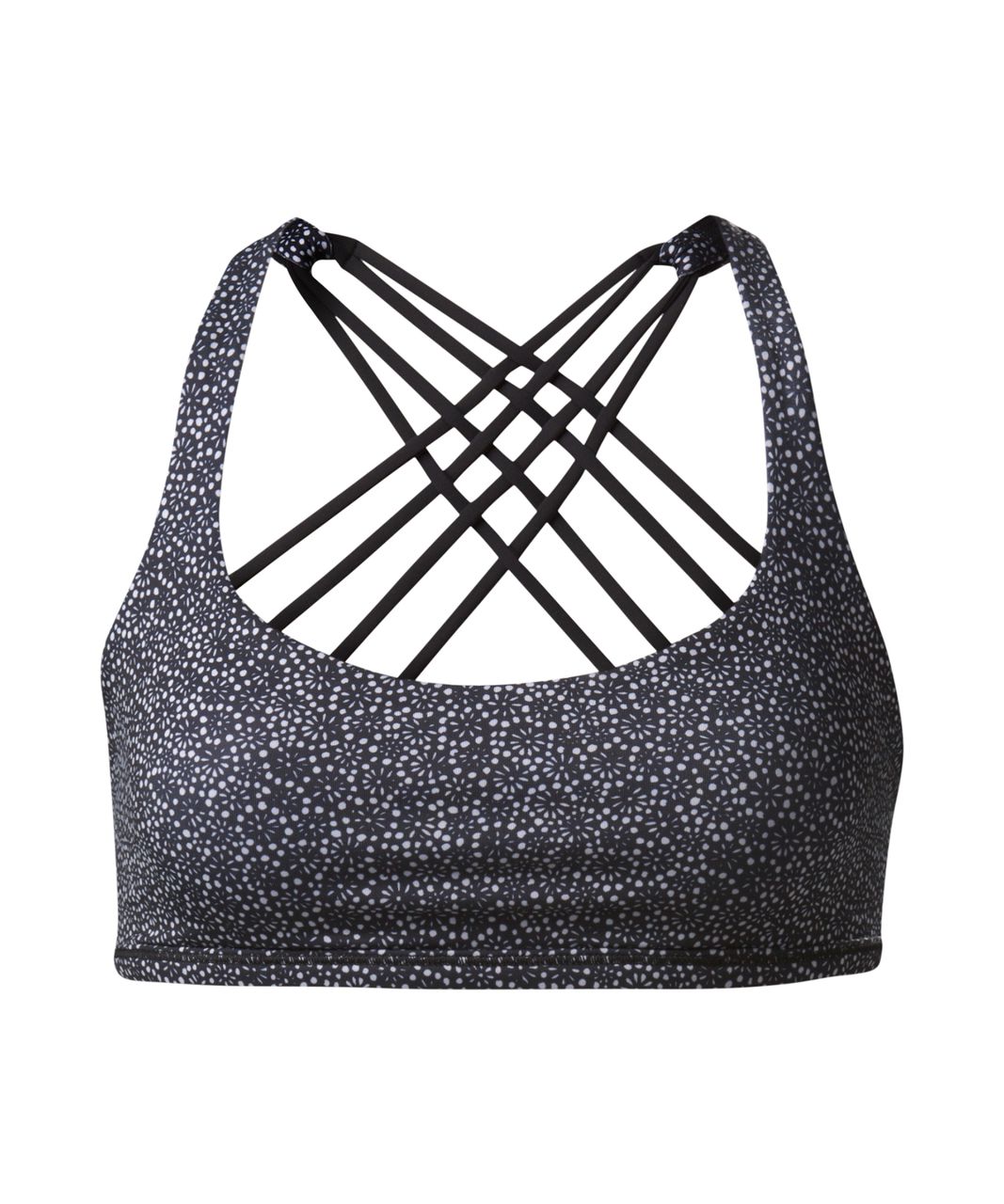 Lululemon Free To Be Bra (Wild) - Freckle Flower Black White / Black