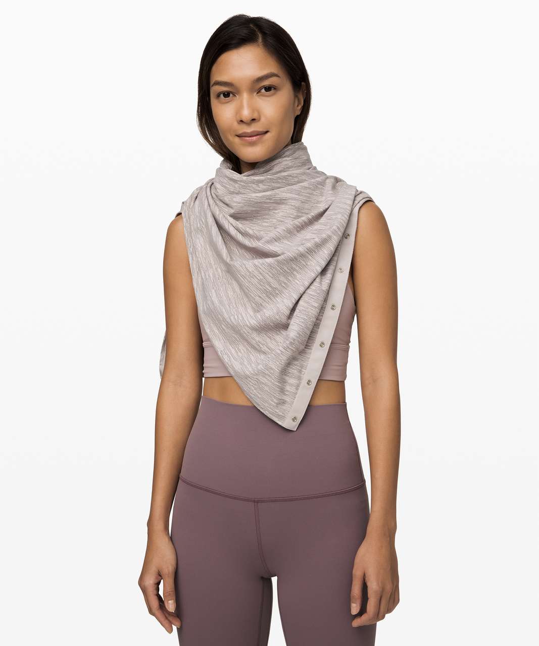 Lululemon Vinyasa Scarf *Rulu - Aqueous Ikat Jacquard Light Chrome Dark Chrome