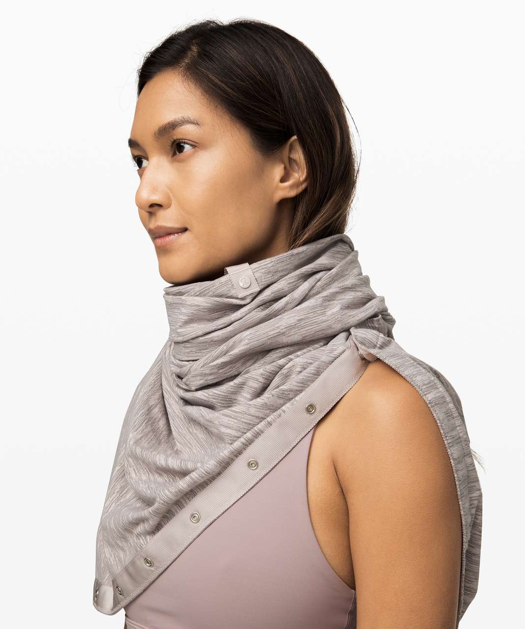 Lululemon Vinyasa Scarf *Rulu - Aqueous Ikat Jacquard Light Chrome Dark Chrome