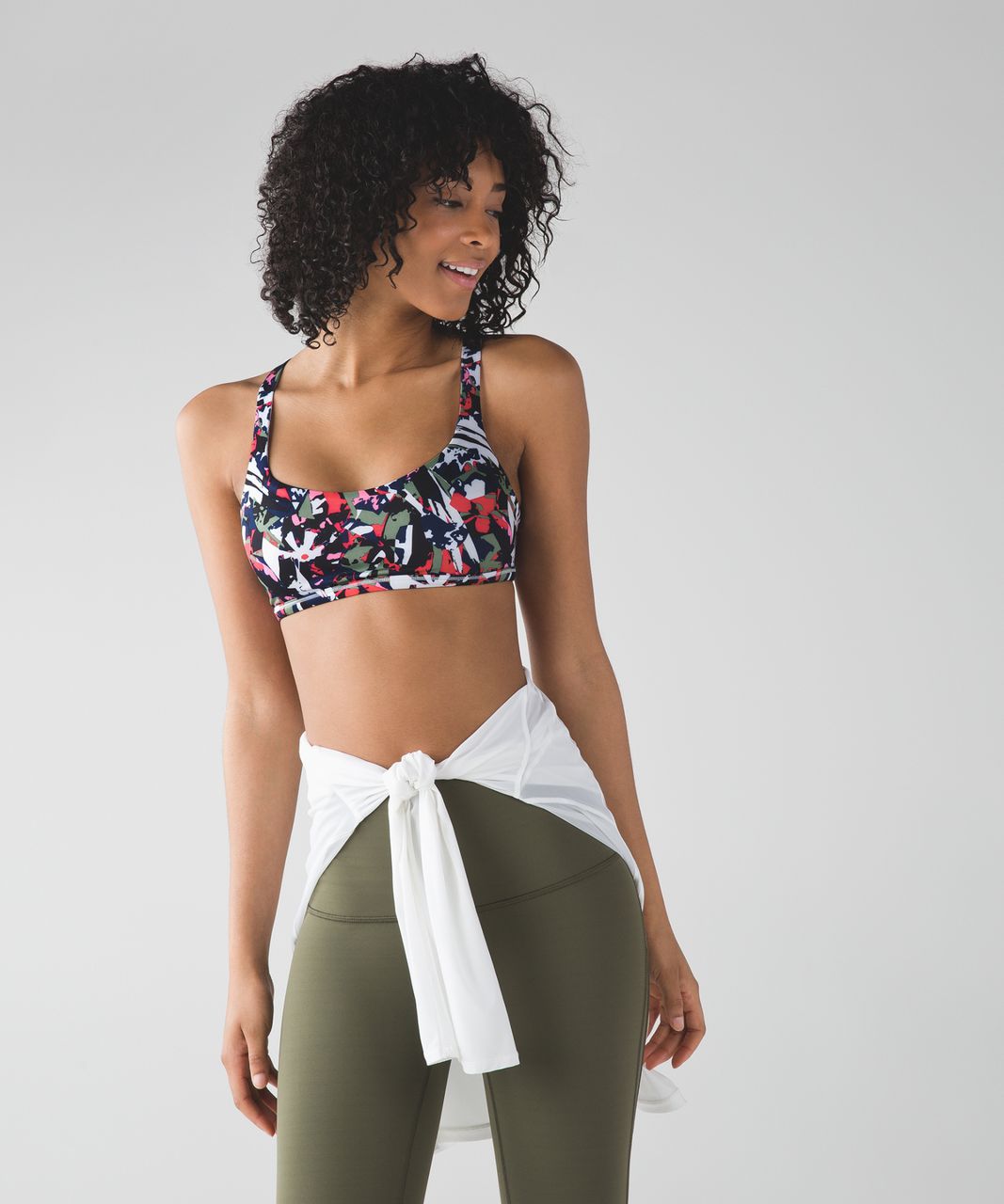 Lululemon Free To Be Bra (Wild) - Mini Pop Cut Boom Juice Multi / Black