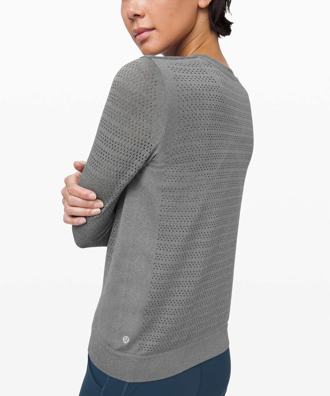 Lululemon Breeze By Long Sleeve *Squad - Slate / White