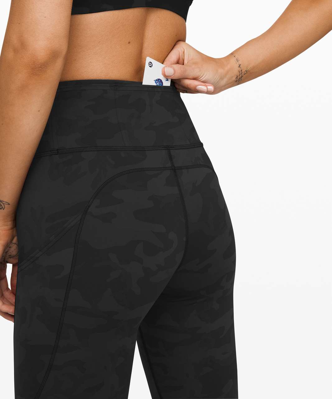 Lululemon Fast and Free Tight 31 *Non-Reflective - Incognito Camo Multi  Grey - lulu fanatics