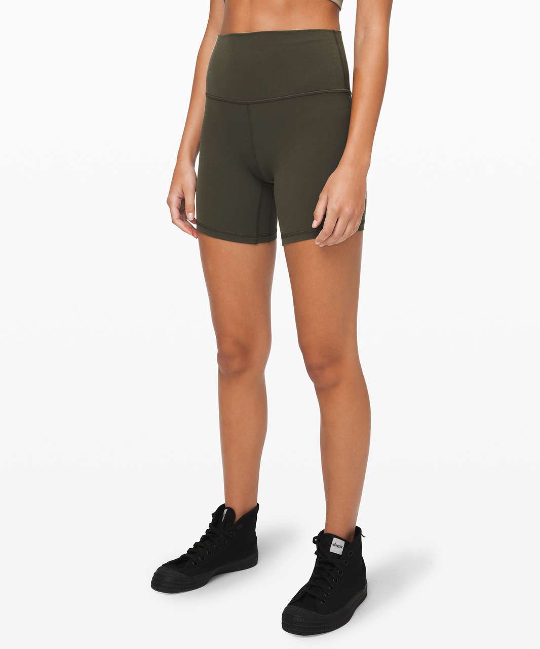 Lululemon Active Expert Short Tight 6 - Heathered Dark Olive / Dark Olive  - lulu fanatics