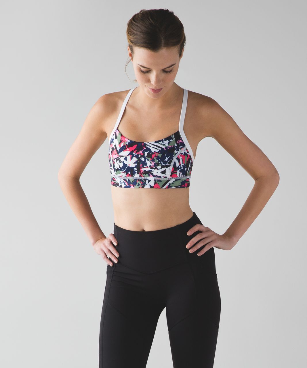 Lululemon Rise And Run Bra Mini Pop Cut Boo