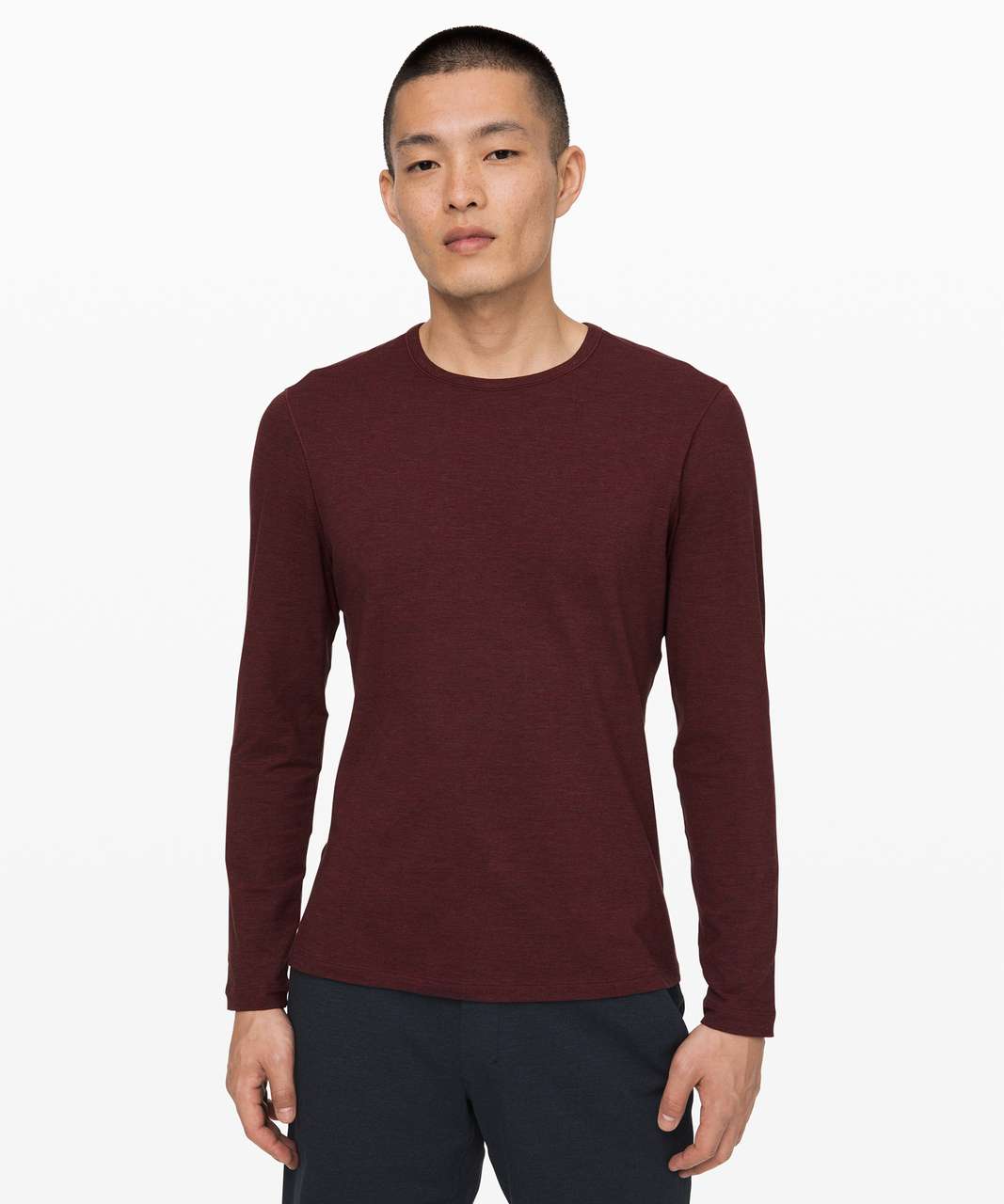 Lululemon 5 Year Basic Long Sleeve - Heathered Bordeaux Drama