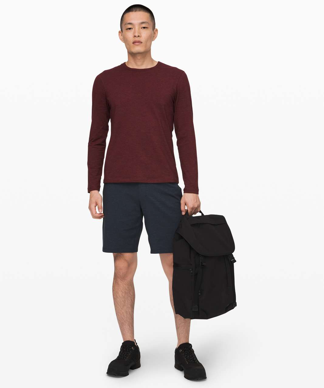 Lululemon 5 Year Basic Long Sleeve - Heathered Bordeaux Drama