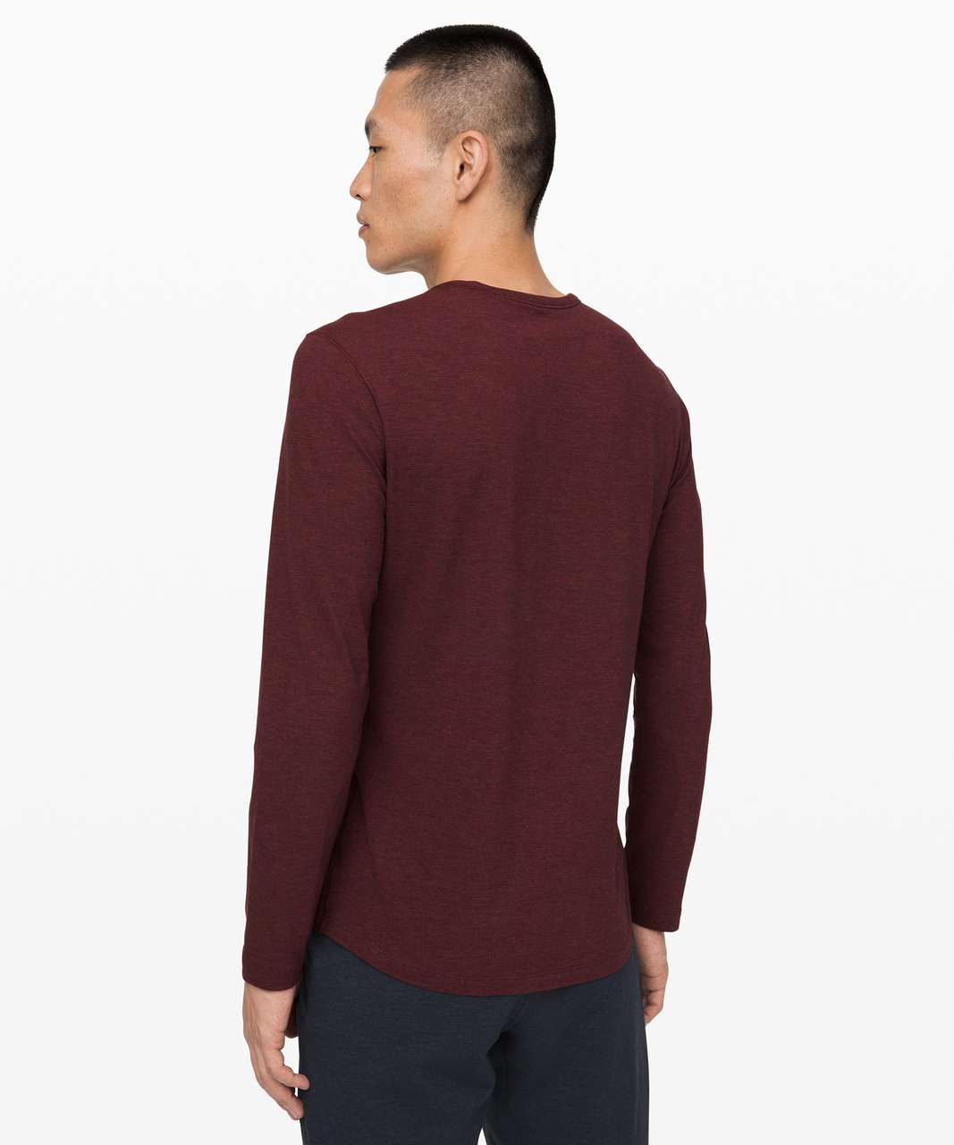 Lululemon 5 Year Basic Long Sleeve - Heathered Bordeaux Drama