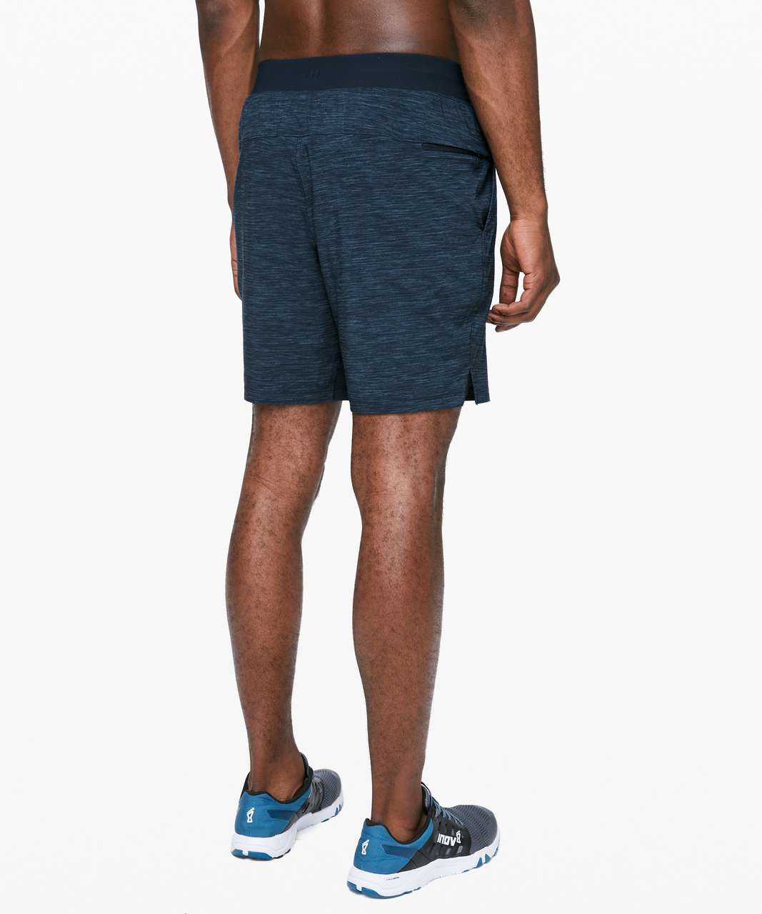 Lululemon - Pace Breaker Short Linerless 9 - Heathered Texture Printed  Mercury Deep Coal - $58.00