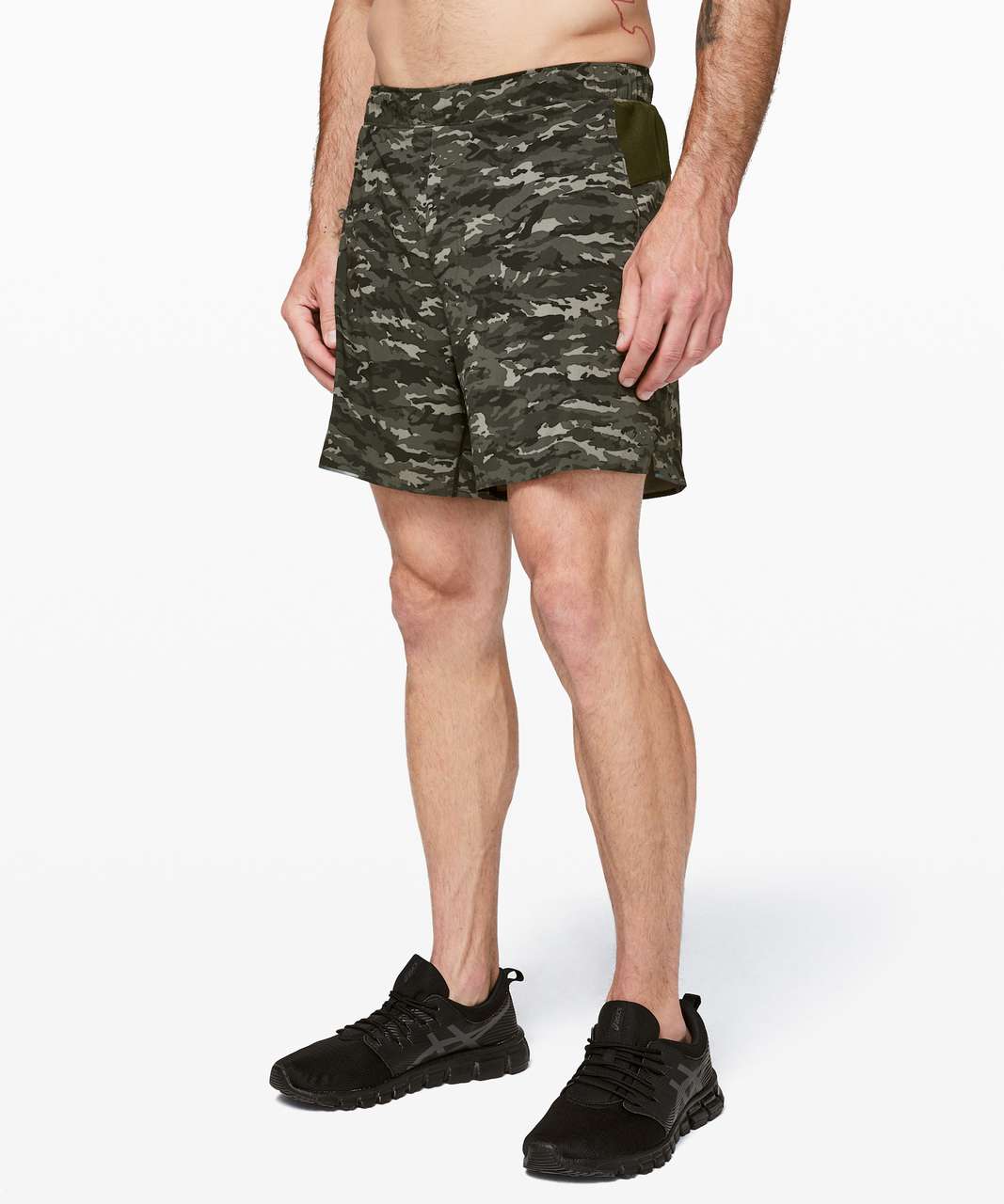 Lululemon Surge Short *Liner 6 - Evergreen Camo Green Multi - lulu fanatics