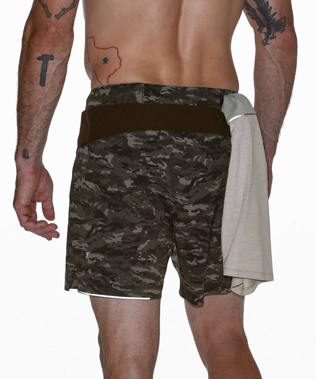 Lululemon Surge Short *Liner 6" - Evergreen Camo Green Multi