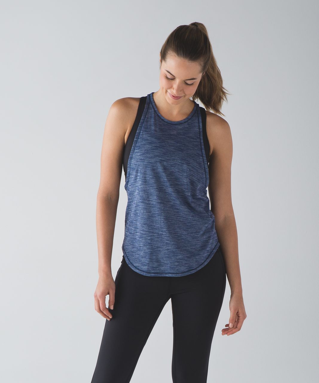 Lululemon Sweat Date Tank - Heathered Deep Navy