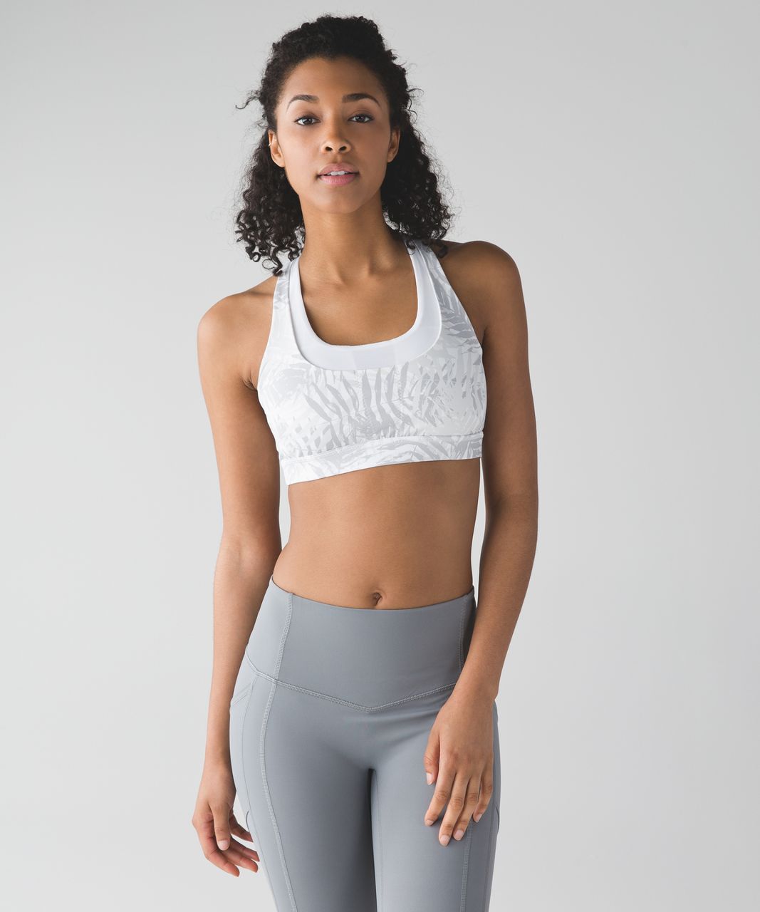 Lululemon Run: Stuff Your Bra III - Palm Camo White Nimbus / White