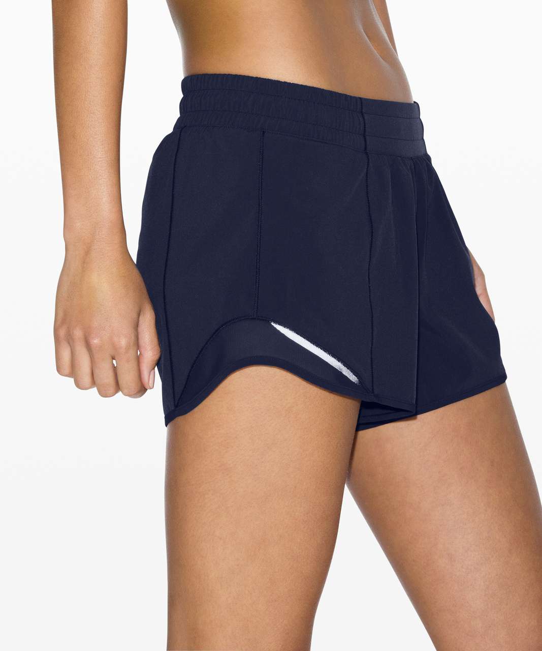 lululemon University of Michigan Women's Navy Hotty Hot Short Low-Rise 2.5