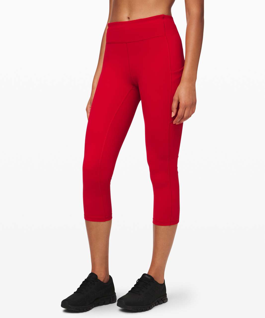 Lululemon Speed Up Crop (21) Heathered Black