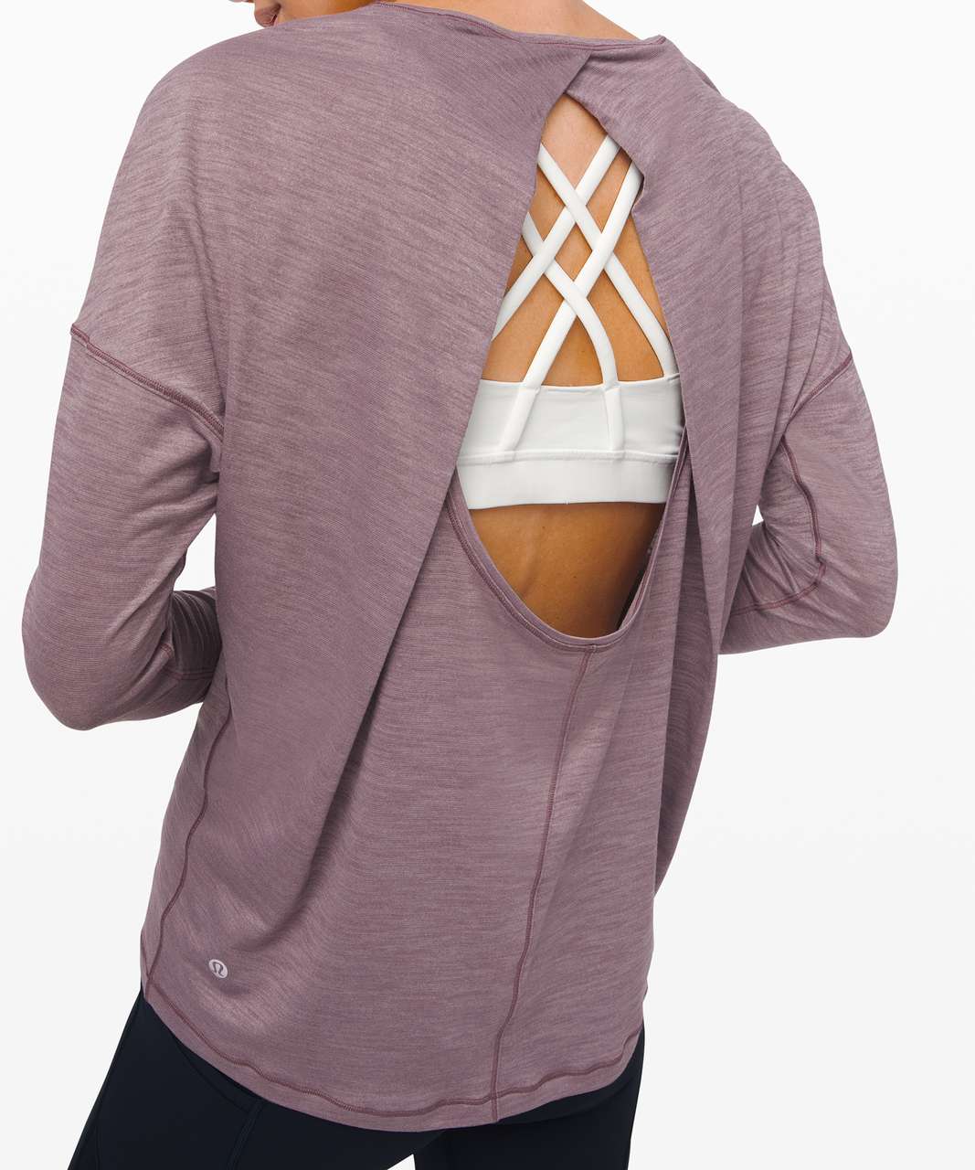 Lululemon Get Set Long Sleeve - Heathered Smoky Blush / Frosted Mulberry