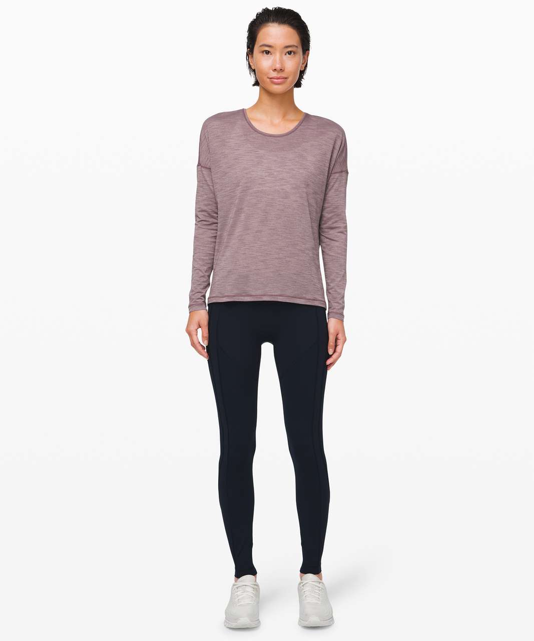 Lululemon Get Set Long Sleeve - Heathered Smoky Blush / Frosted Mulberry