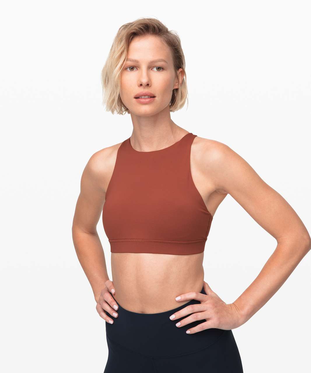 Lululemon Energy Bra *High Neck - Rustic Clay