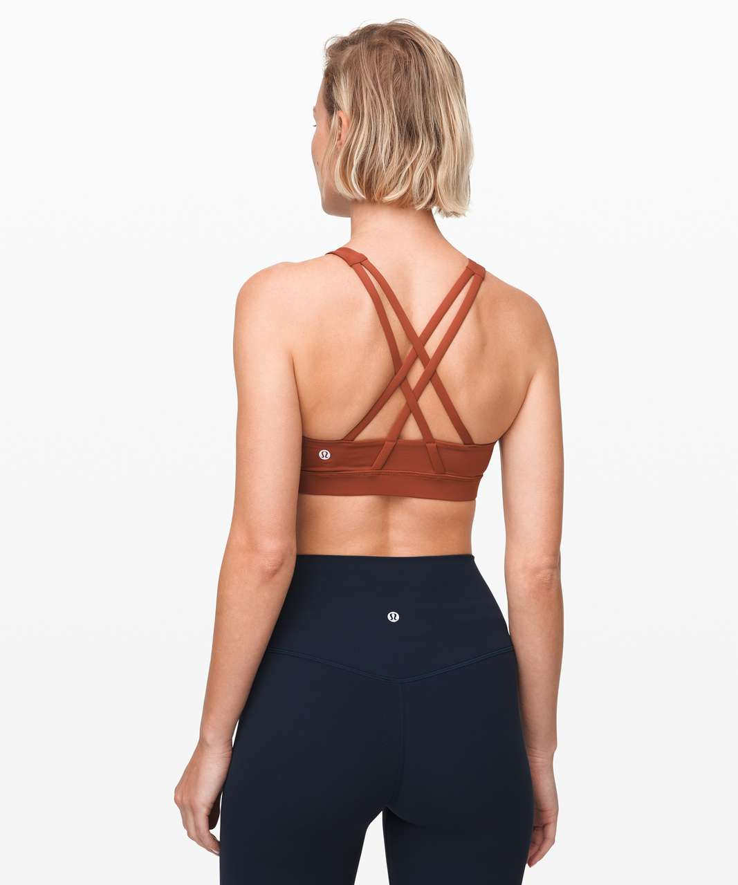 LULULEMON Energy Bra High Neck Laced Sz 6 Sheer Palestine