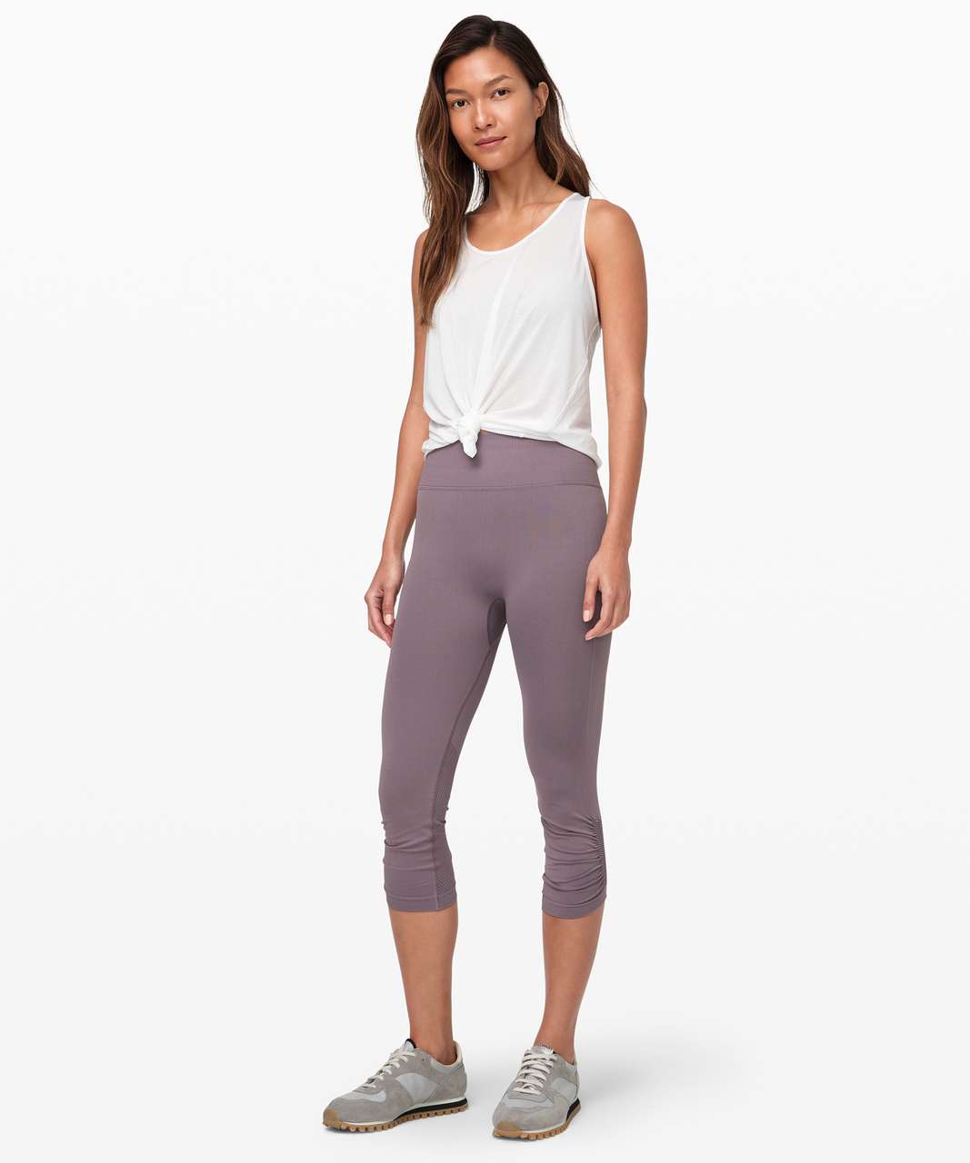 Lululemon Ebb To Street Crop 21 - Titanium - lulu fanatics