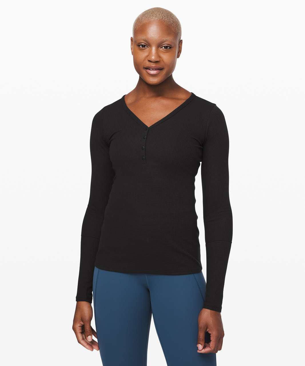 Breakers Henley - Black Long Sleeve Henley