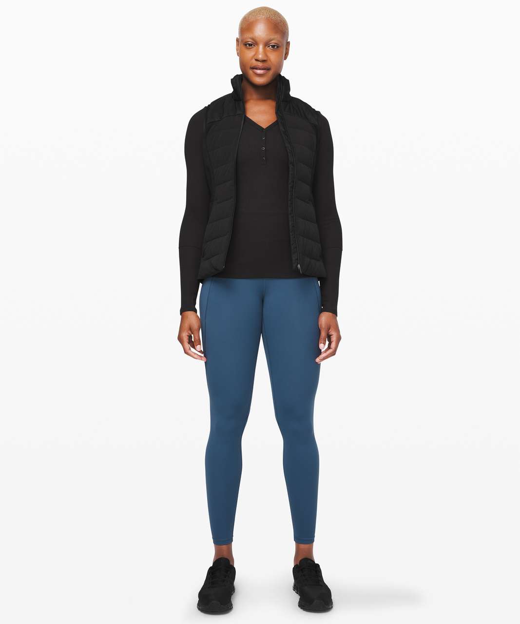 Lululemon Close Call Henley Long Sleeve - Black