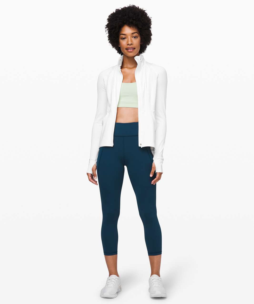 Lululemon Time To Sweat Crop *23 - Night Diver - lulu fanatics