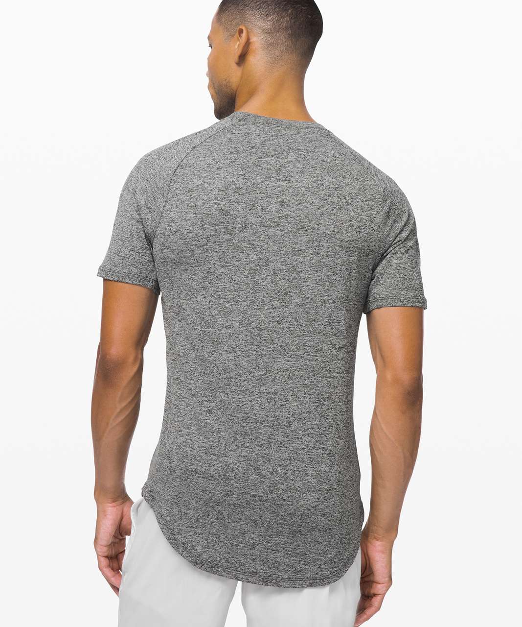 Lululemon Drysense Mesh Short Sleeve - Heathered Black - lulu fanatics