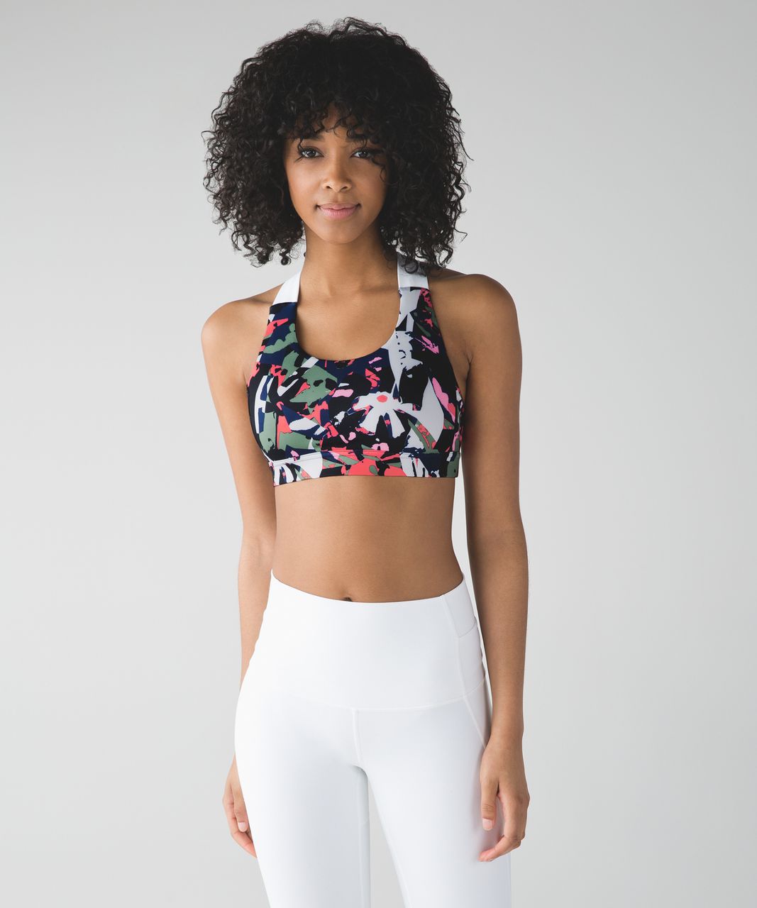 Lululemon All Sport Bra III - Pop Cut Boom Juice Multi / White