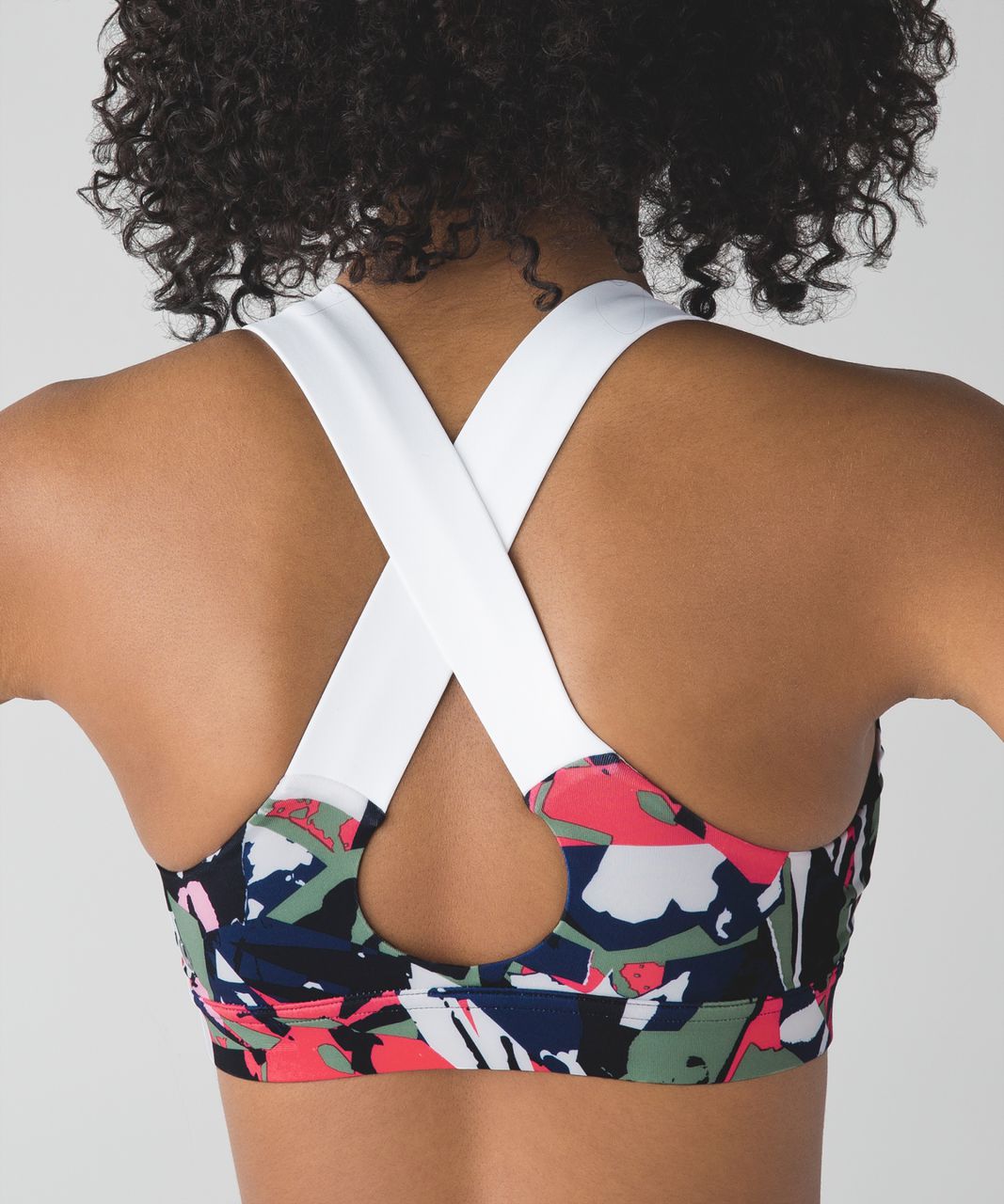 Lululemon All Sport Bra III - Pop Cut Boom Juice Multi / White