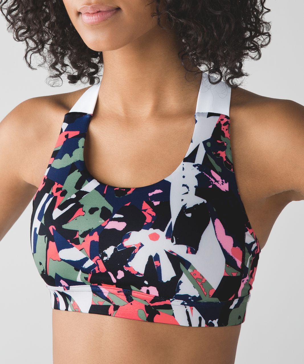 Lululemon All Sport Bra III - Pop Cut Boom Juice Multi / White