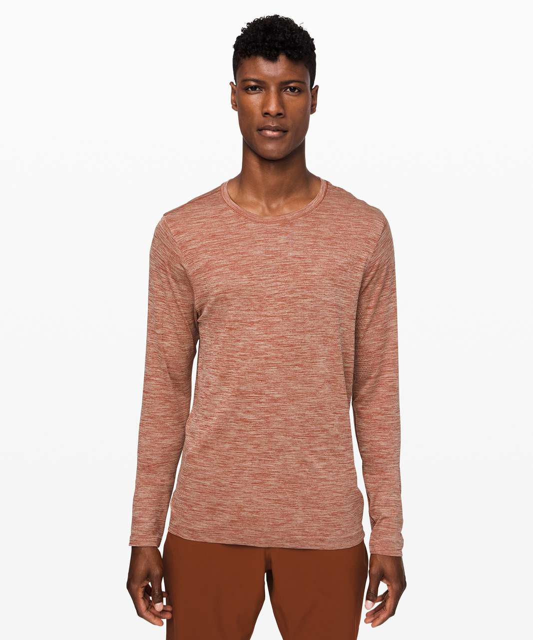 Lululemon Metal Vent Breathe Long Sleeve - Dark Terracotta / Muslin