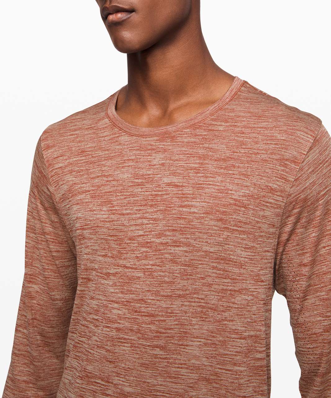 Lululemon Metal Vent Breathe Long Sleeve - Dark Terracotta / Muslin