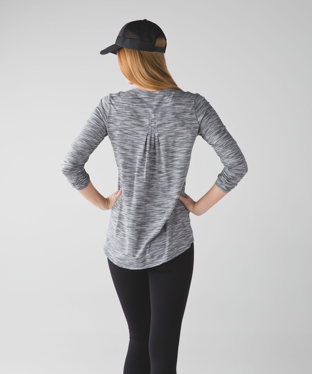 Lululemon Yogi Everyday Long Sleeve - 4 Color Space Dye White Black