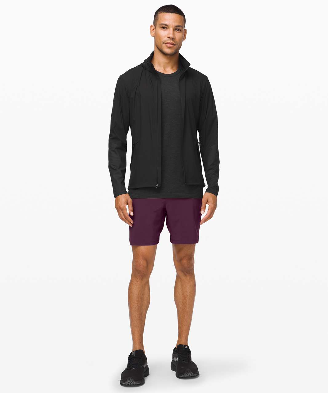 Lululemon At Ease Short 7 - Heathered Black / Black - lulu fanatics