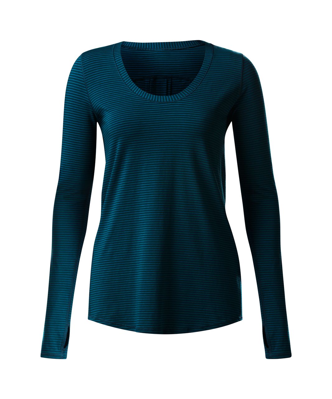 Lululemon Yogi Everyday Long Sleeve - Hyper Stripe Alberta Lake Tofino Teal