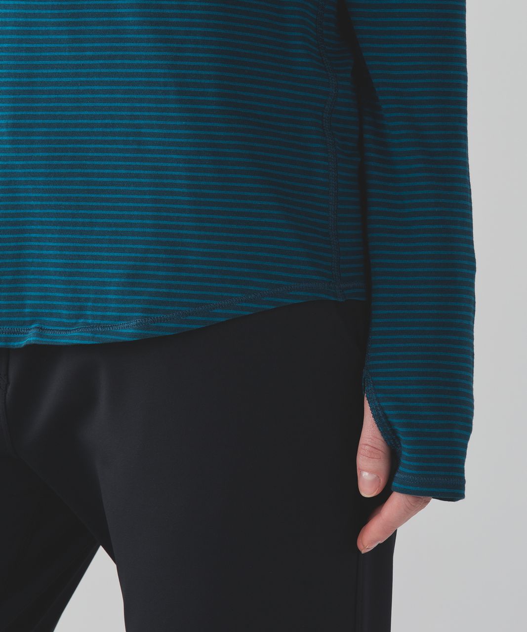 Lululemon Yogi Everyday Long Sleeve - Hyper Stripe Alberta Lake Tofino Teal