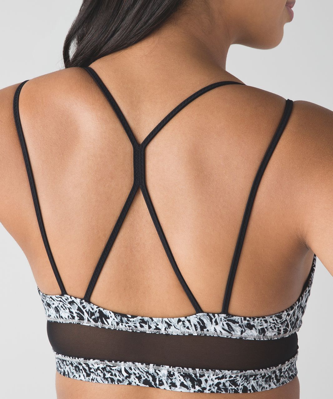 Lululemon Go With The Flow Top - Mini Ripple White Seal Grey / Black