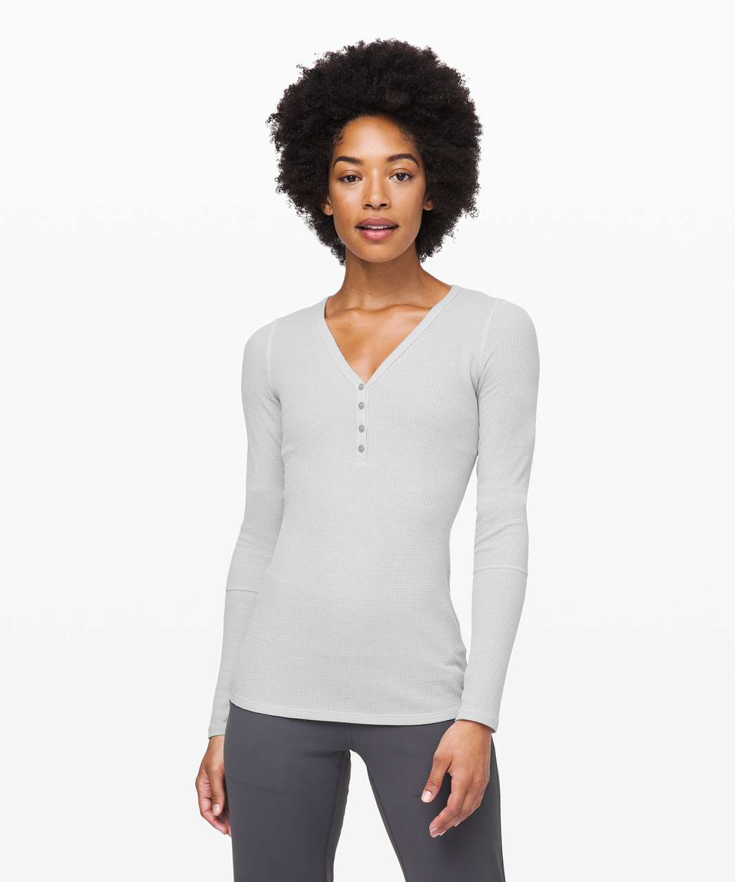 Lululemon Close Call Henley Long Sleeve - Heathered Core Ultra Light ...