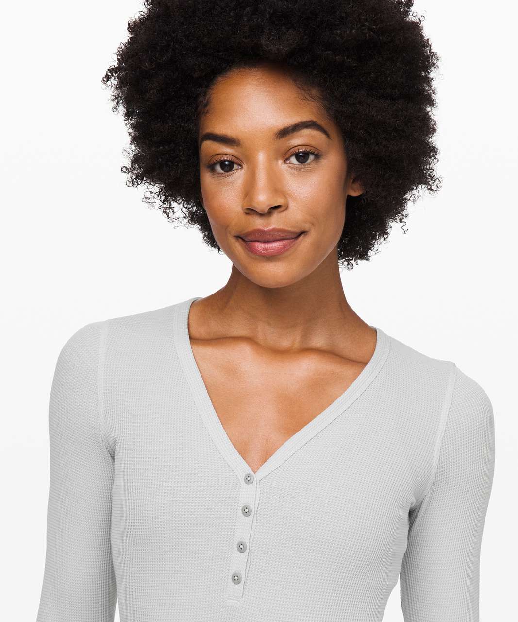 Lululemon Close Call Henley Long Sleeve - Heathered Core Ultra Light Grey