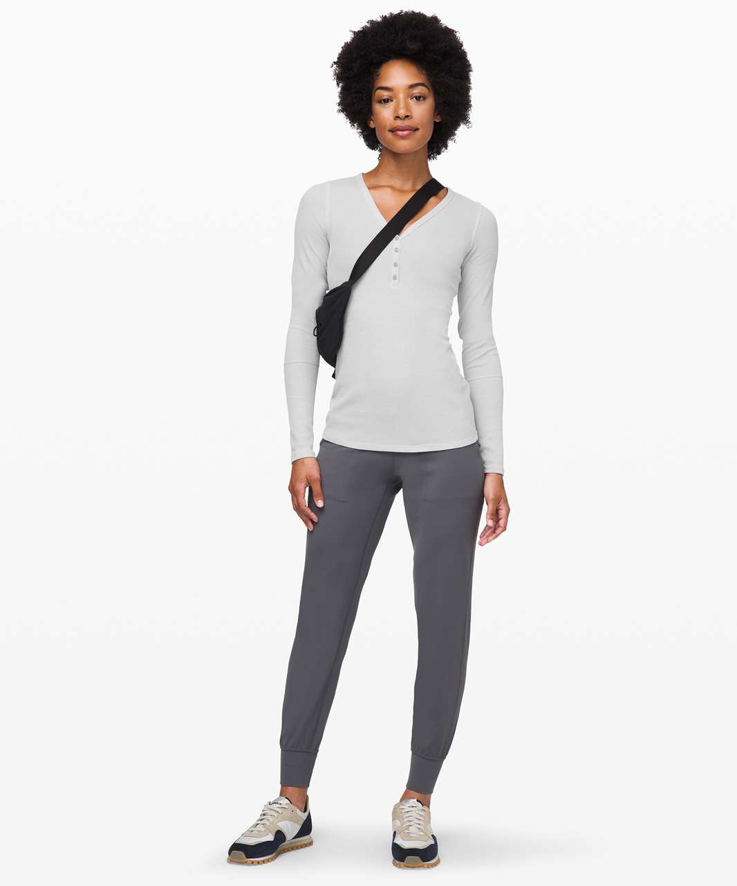 Cozy Fall Style: Lululemon Joggers with Henley Top