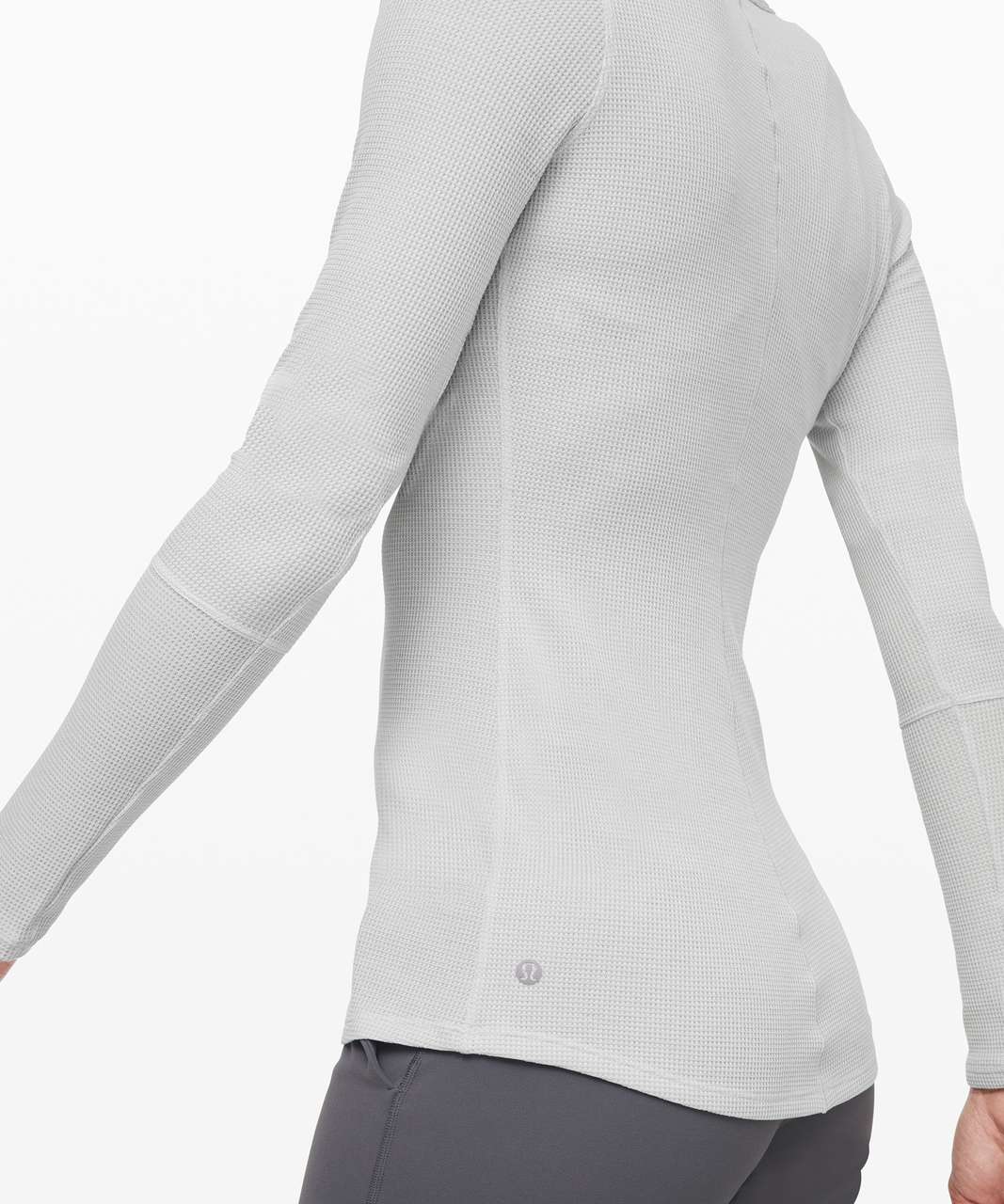 Lululemon Run Sport Henley Long Sleeve Women's Size 12 XL Pink Gray Striped